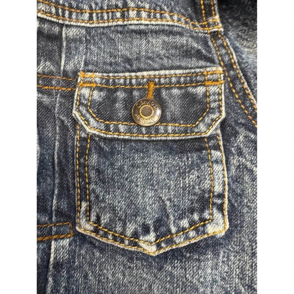 OshKosh Bgosh Kids Blue Denim Trucker Jacket Medium Wash Size 7